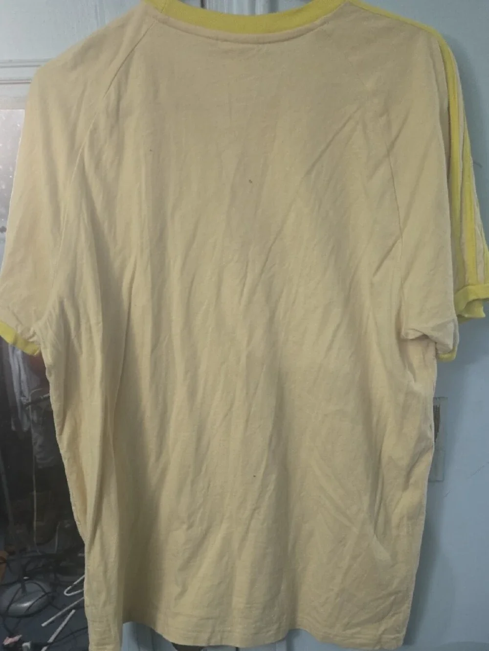 adidas Pale Yellow Trefoil Short Sleeve Tee